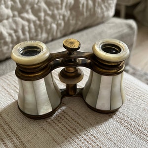 Antique German mother of pearl binoculars