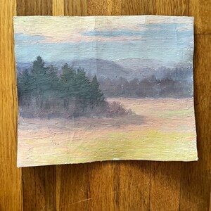 Antique oil landscape painting
