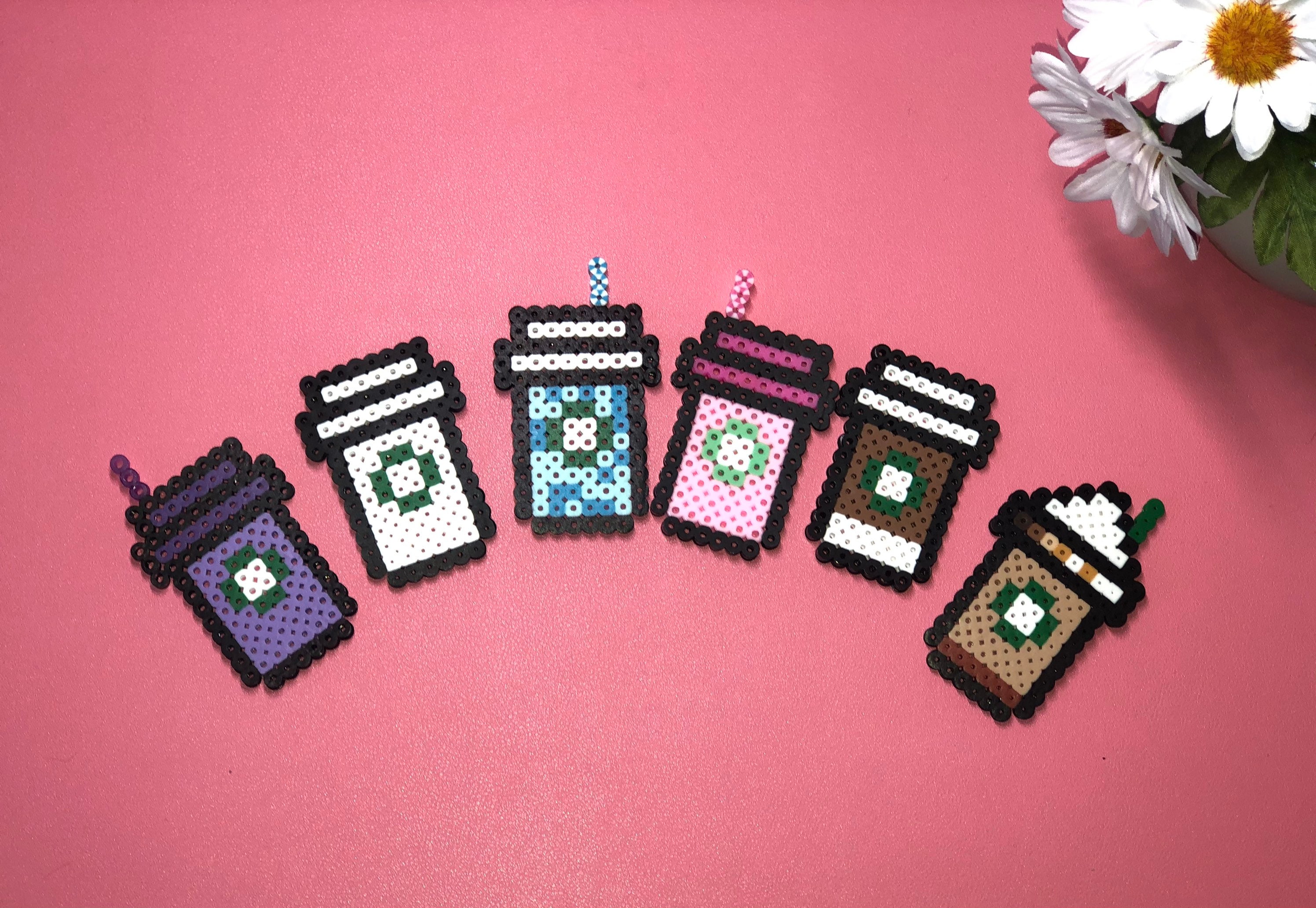 Starbucks Frappuccino Inspirado Perler Cuentas / Decoración de Etsy