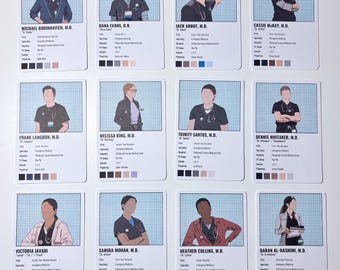 The Pitt Character Cards (S1, S2) - Dr. Robby, Nurse Dana & MORE
