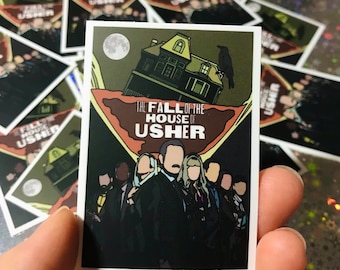 The Fall of the House of Usher Sticker - Edgar Allan Poe, Mike Flanagan, The Haunting, The Haunting of Bly Manor, The Haunting of Hill House