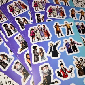 Broadway Sticker Bogen - Broadway Stickers, & Juliet, Kimberly Akimbo, Into The Woods, Parade, Some Like It Hot, Lustiges Mädchen, Sweeney Todd