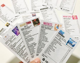 Broadway Receipt Sticker - Musical Theatre Receipt, Album Receipt, Broadway Sticker, Hamilton, Waitress, Six, DEH, Hadestown, Into The Woods