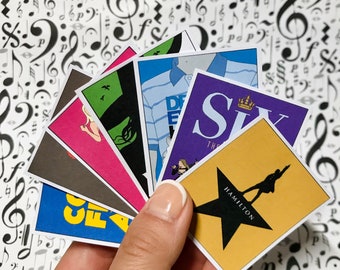 Broadway Stickers - Musical Stickers, Hamilton, Waitress, Dear Evan Hansen, Six, Wicked, Mean Girls, Hadestown, Come From Away, Lion King