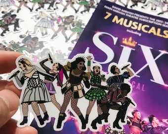 Six The Musical Broadway STICKER - 6 Queens Broadway Vinyl Sticker, Six Sticker