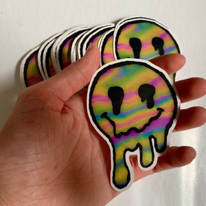 Dripping Smiley Face Sticker
