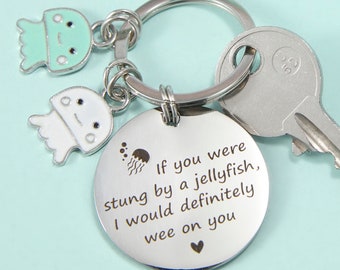 Friendship Keyring - Galentine's Day Keyring, Gifts for Women or Gifts for a Best Friend - A Cute Jellyfish Keyring with Gift Box Included