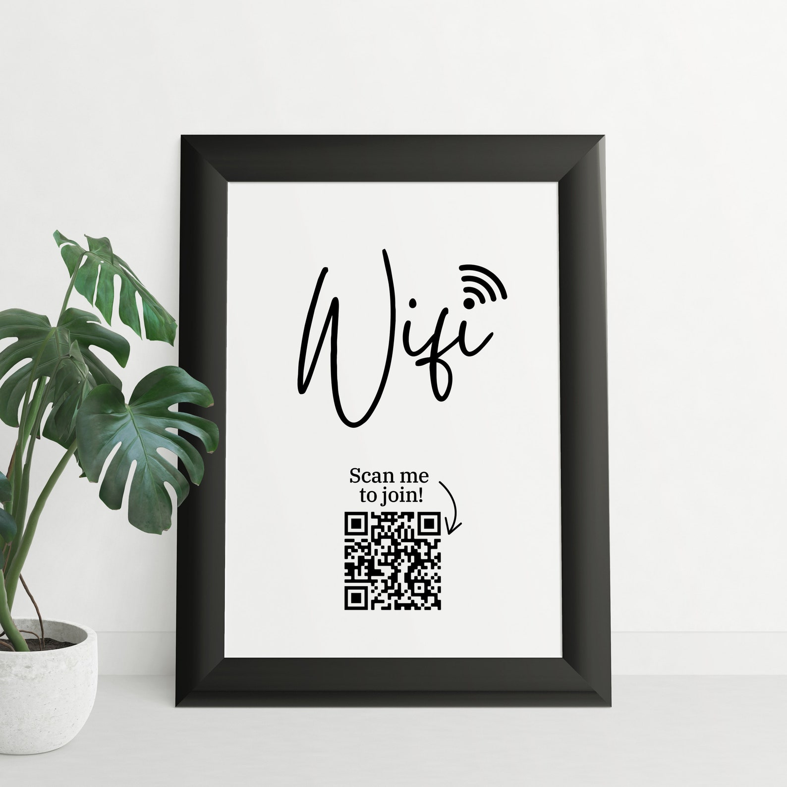 Custom Wifi QR Code Print Wifi QR Instant Wifi Connection Etsy