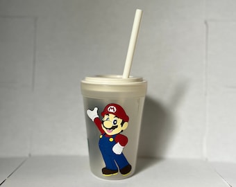 Kids or Adult Reusable Mario Cup Tumbler