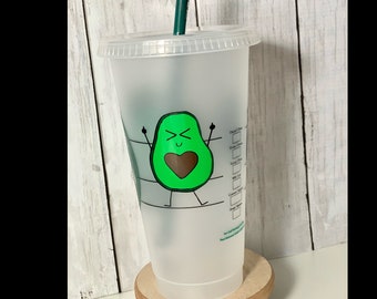 Avocado Starbucks reusable venti cup tumbler Guac