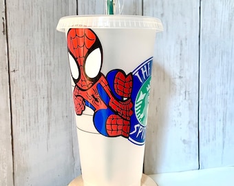 Vaso de agua fría reutilizable Starbucks Venti de El asombroso Hombre Araña