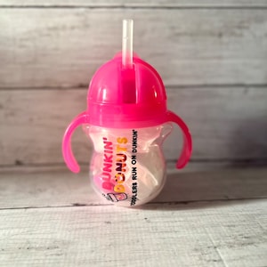 Kids Dunkin Donuts Sippy Cup  Reusable Cup Bottle