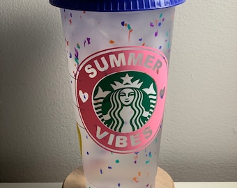Starbucks confetti summer vibes Reusable venti Cold cup tumbler