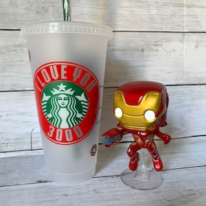 Iron man Starbucks reusable venti cup tumbler ironman