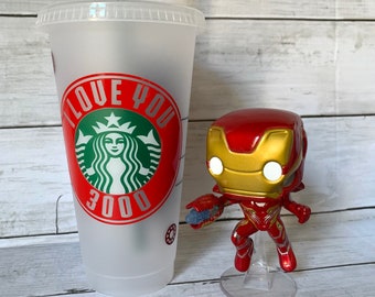 アイアンマン スターバックス 再利用可能なベンティカップ タンブラー アイアンマン