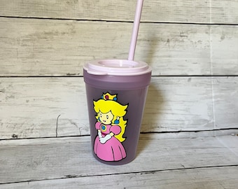 Kids or Adult Reusable Princess Peach Cup Tumbler