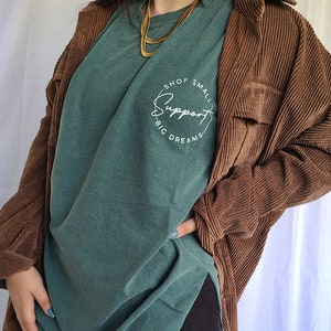 small business tee, side slit tee, 90s band tee, distressed side slit tee, graphic tee, retro tshirt