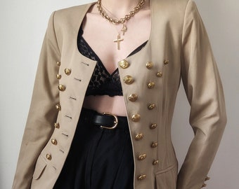 COLLECTOR Lolita Lempicka FW 1993 corset jacket art buttons dramatic XS/S