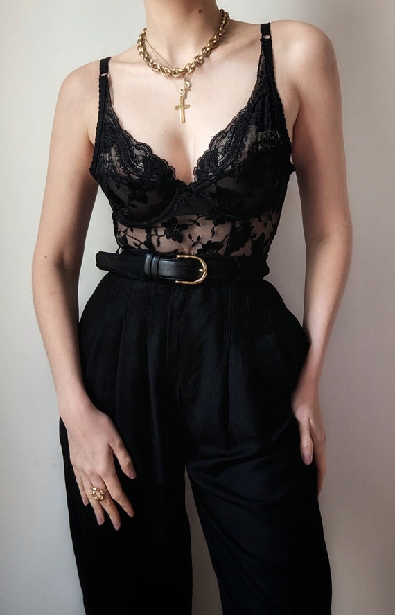 RARE vintage 1990 Marvel La Perla black roses tra… - image 1