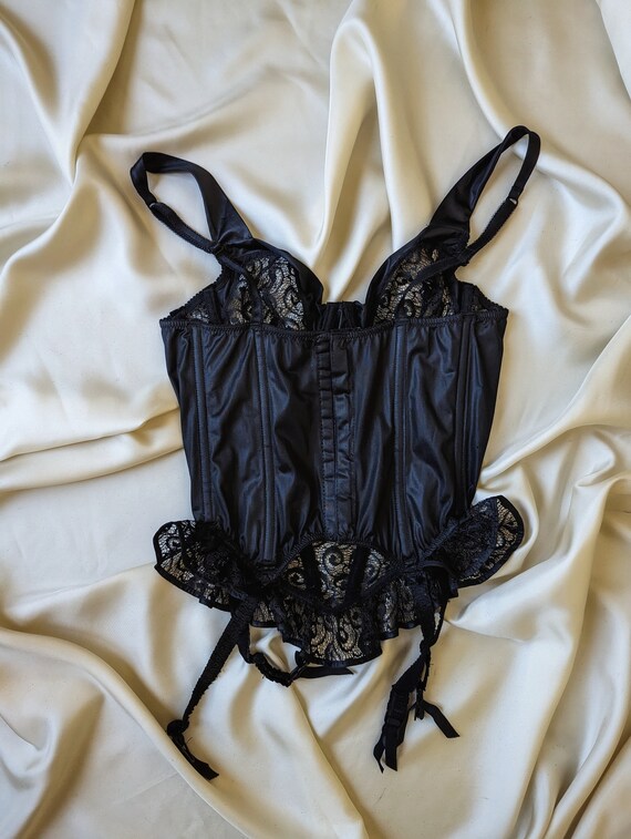 SUPER RARE garter belt vintage corset lace transparen… Gem