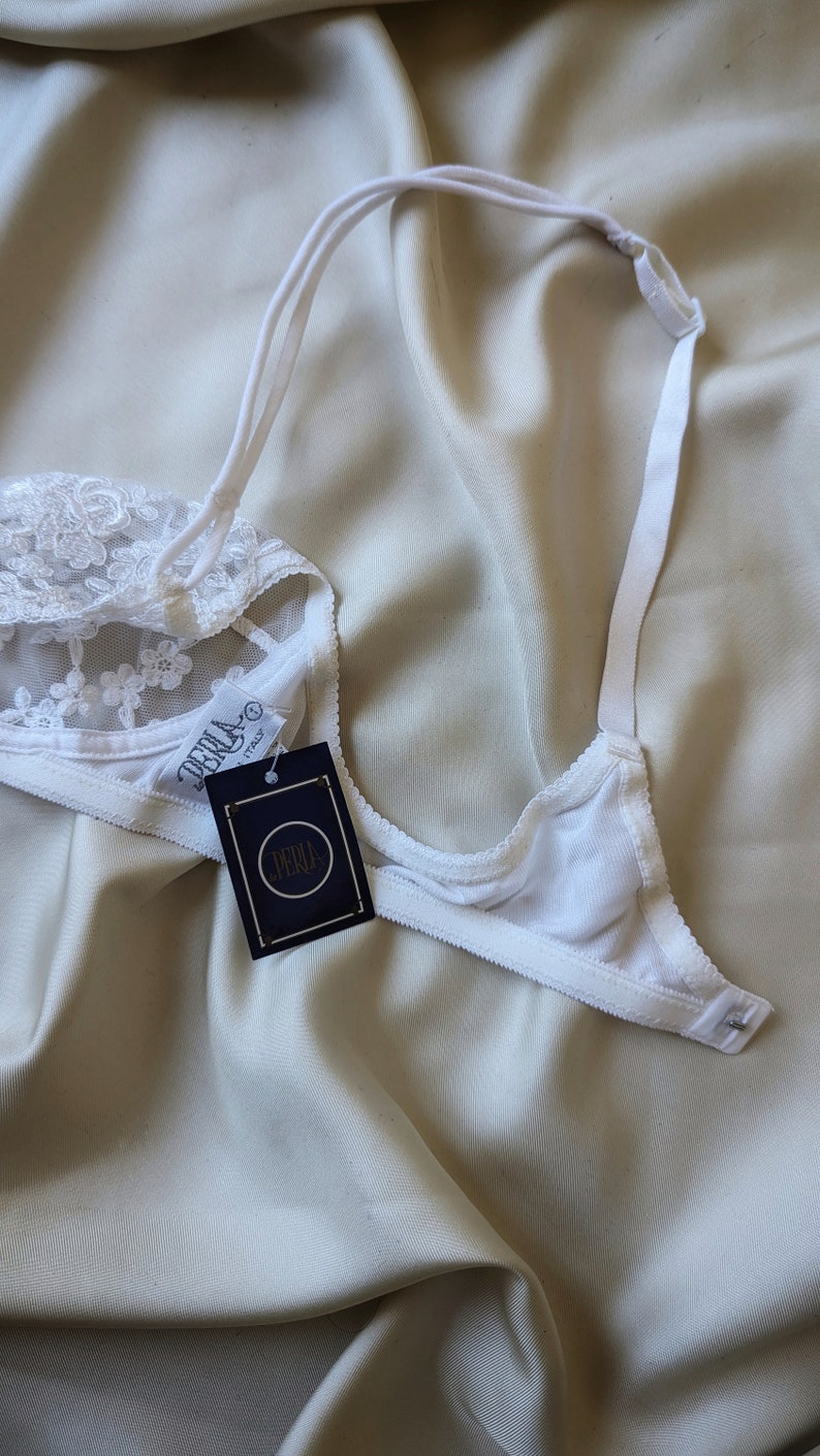 DEADSTOCK Vintage La Perla Bra Lingerie Bride White Embroidered 32 - Etsy