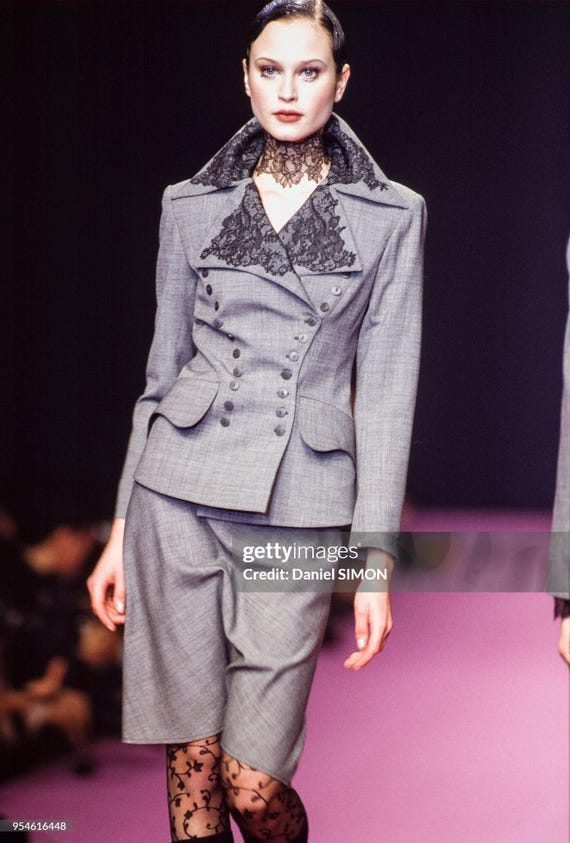 ARCHIVE Lolita Lempicka Paris Runway 1998 Black and Grey