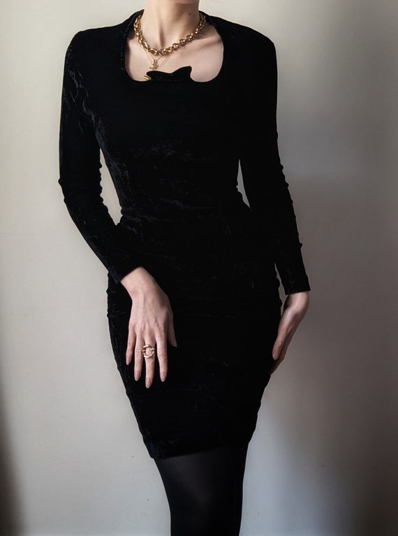 white christmas dresses Long Sleeve Train Dress w. Detachable Hood  Wendy Nichol