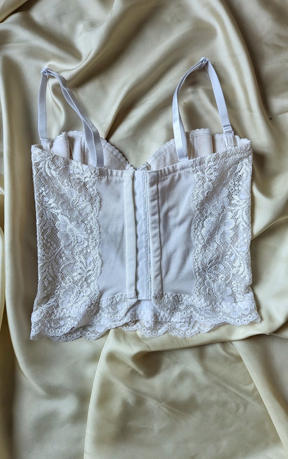 RARE Simone Perele Paris white lace romantic quil… - image 5