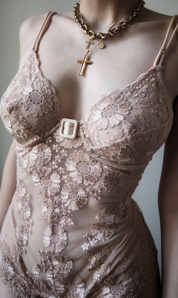 SUPER RARE vintage 1980 La Perla lace transparent… - image 6