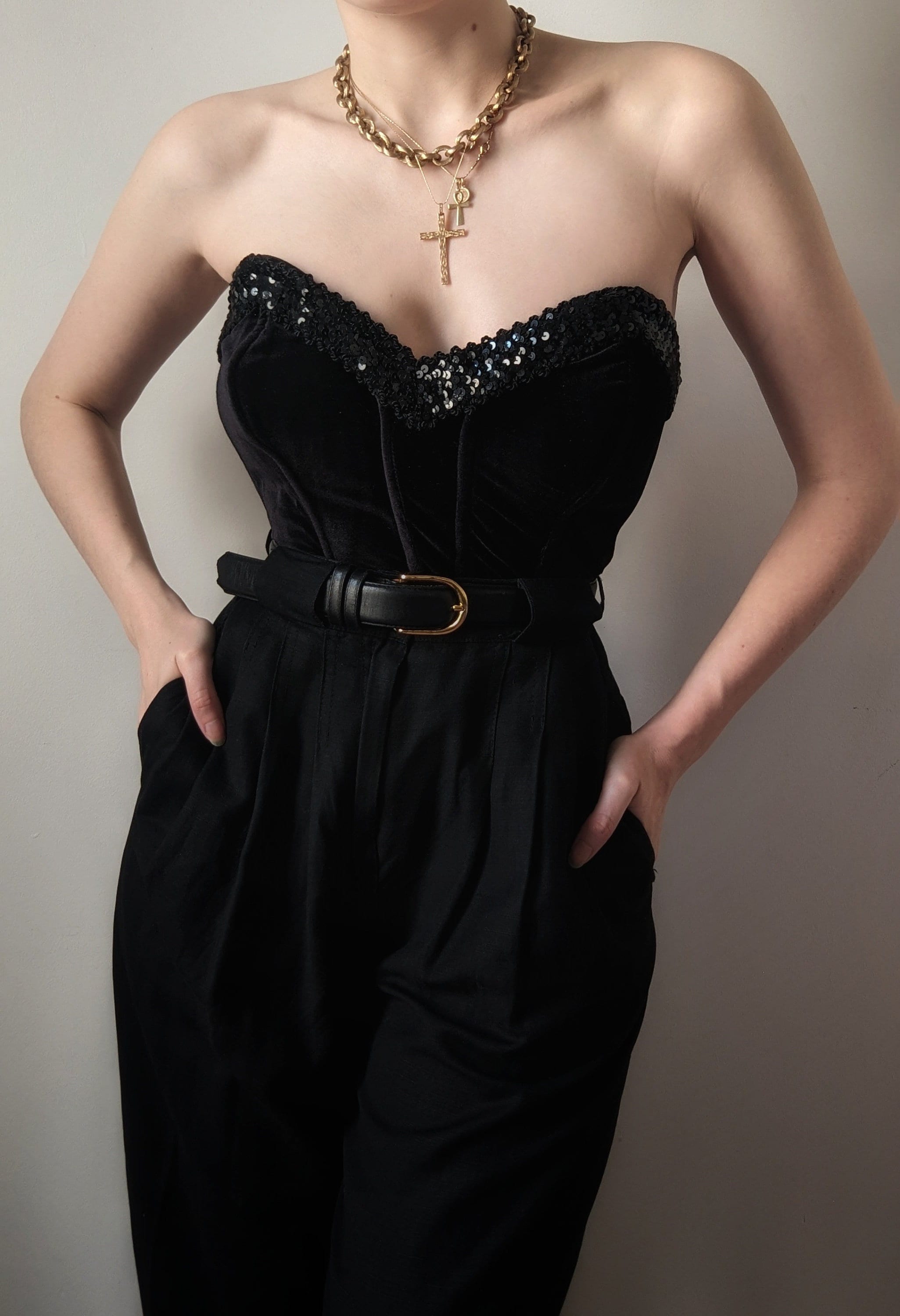 新品 Velvet Beads Embroidery Bustier RARE 1980 Velvet Embroidered Sequins Black Bustier Party 34/36. - Etsy
