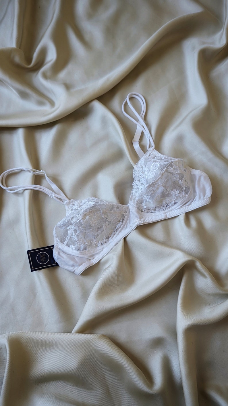 DEADSTOCK Vintage La Perla Bra Lingerie Bride White Embroidered 32 - Etsy