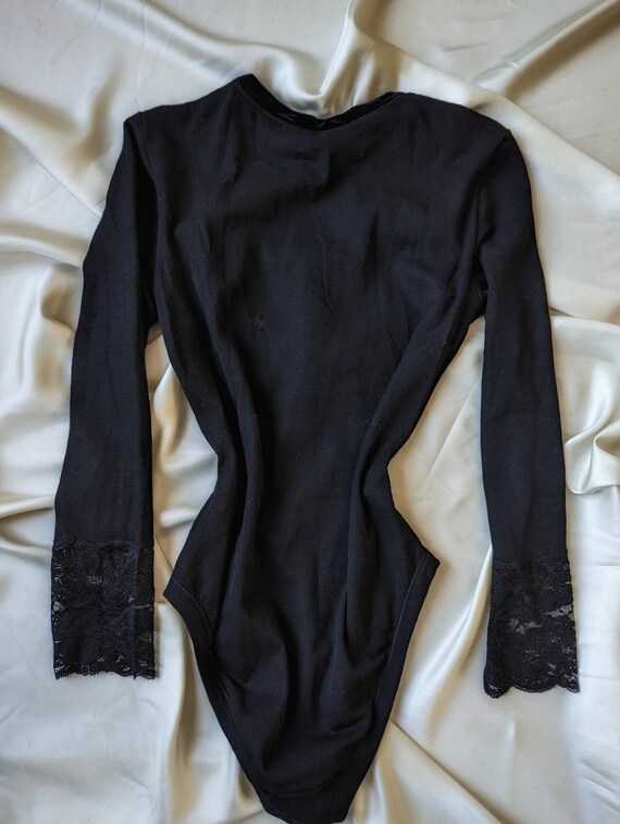 SUPER RARE pure virging wool and lace bodysuit it… - image 9
