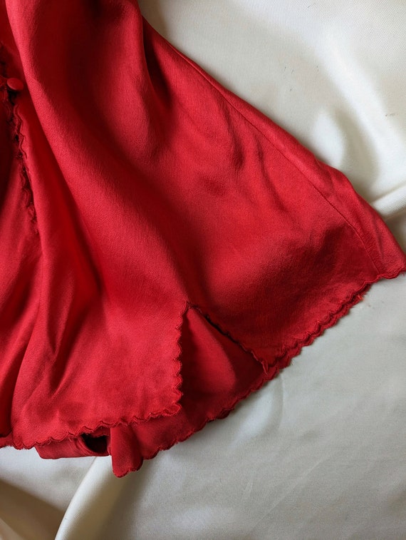 SUPER RARE pure silk passion red vintage body bab… - image 8
