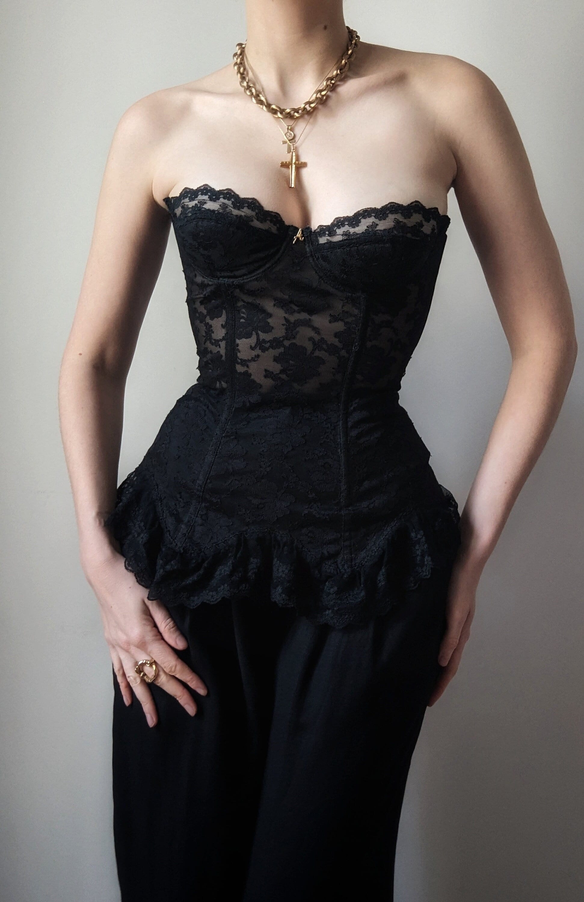 Black Lace Bustier 