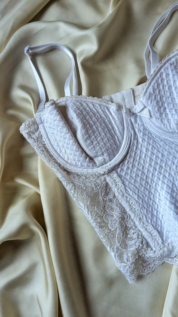 RARE Simone Perele Paris white lace romantic quil… - image 7
