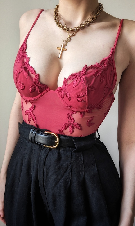 DEADSTOCK vintage bustier garter belt Malizia La … - image 10