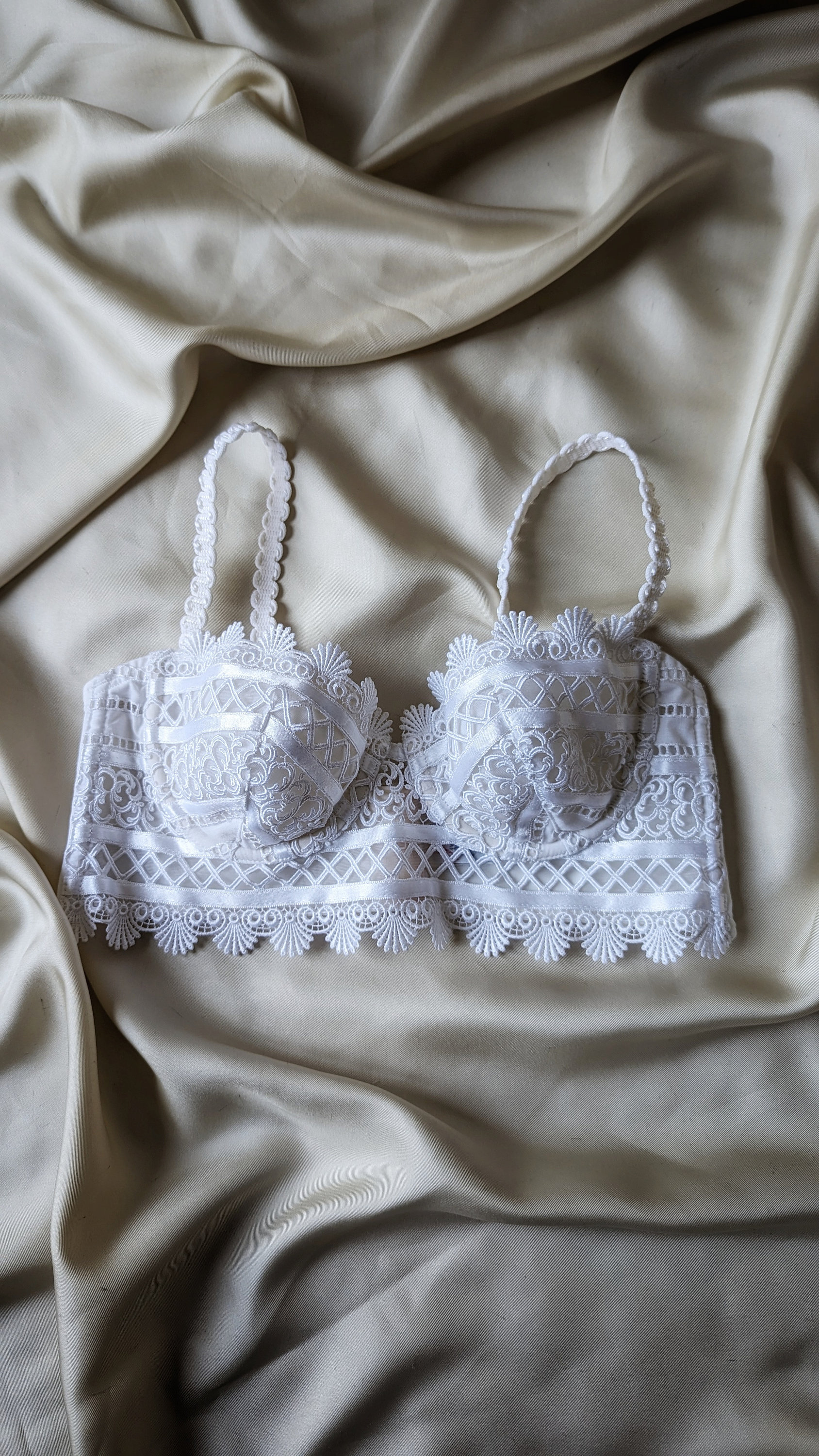 SUPER RARE Ravage Paris Lingerie Bra Bustier White Bride 32/S - Etsy