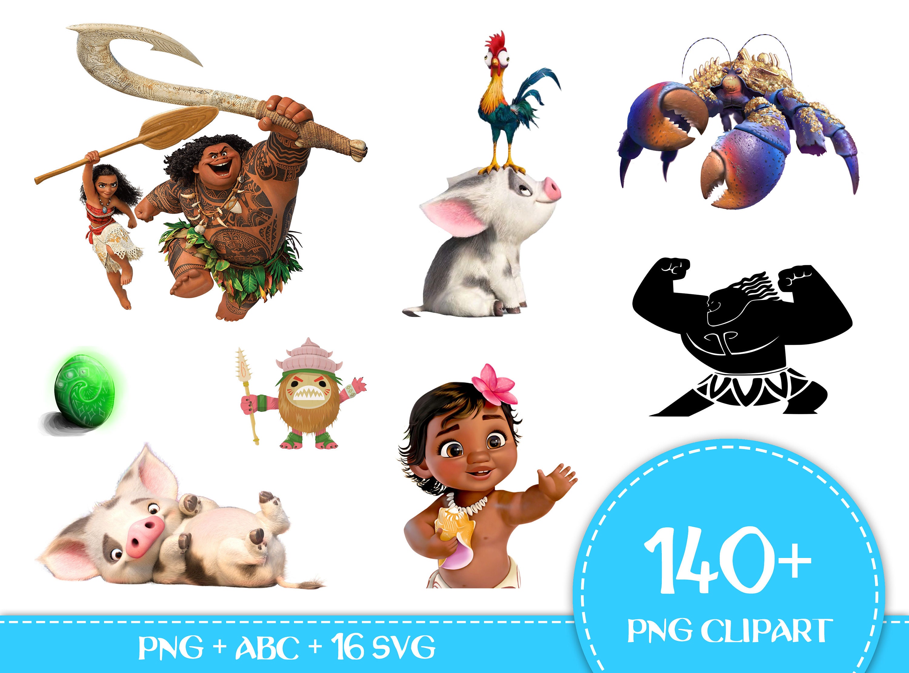 Moana Clipart Png Moana Vaiana Clipart Instant Download Etsy