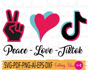 Download Peace Love Tiktok Svg - Layered SVG Cut File - Best Free ...
