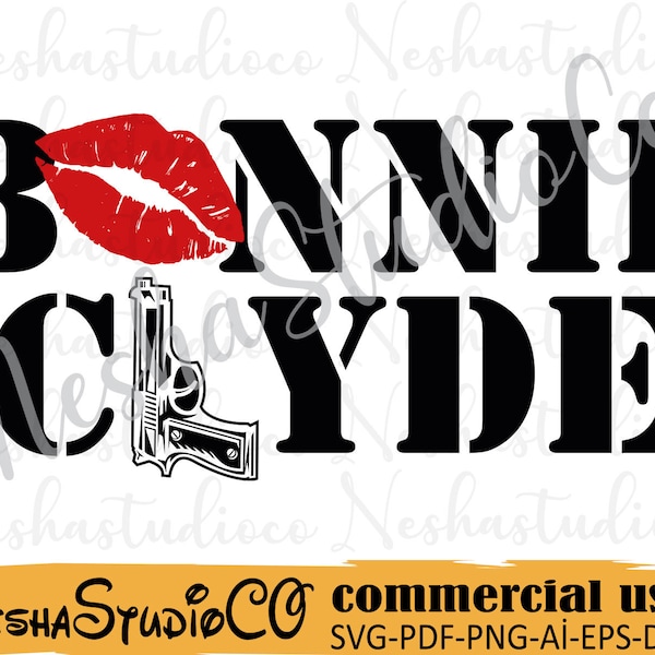 Bonnie and Clyde Svg - Etsy