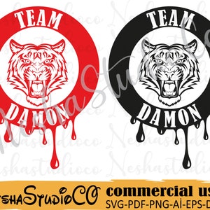 Team Damon Svg,Vampire Diaries clipart,Vampire Diaries Svg,Vampire Diaries Silhouette Cut Files,Vampire Diaries Clipart, Vampire Shirt svg
