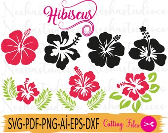 11 Hibiscus Flower Svg Cut File Template - Etsy Australia