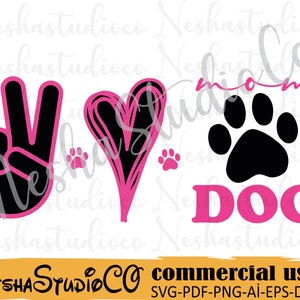 Vrede liefde moeder SVG, moeder SVG, Mama SVG, Moederdag SVG, moeder SVG voor Cricut en silhouet, Momlife SVG, moeder leven SVG, DXF en instant download
