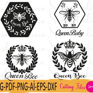 4-Queen bee svg,Queen bee bundle svg,bee svg,boss svg,bee vector,bee quotes,girl power svg,girl boss svg,queen bee vector, png, dxf,eps, svg
