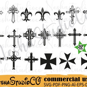 Kreuz SVG, Kreuz Cameo, Kreuz Cricut SVG, christliches Kreuz svg, Kreuze Vektor png, dxf, eps