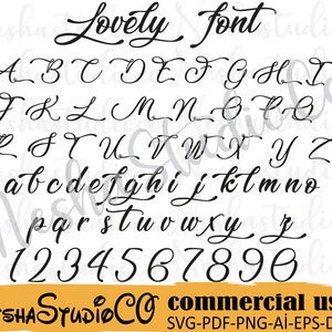Encantadora fuente svg,Encantadora svg,Alfabeto SVG Fuentes Cutfile, Escritura manuscrita Fuente Cricut Svg, Silhouette Cameo, Archivos digitales, Svg, archivo ttf