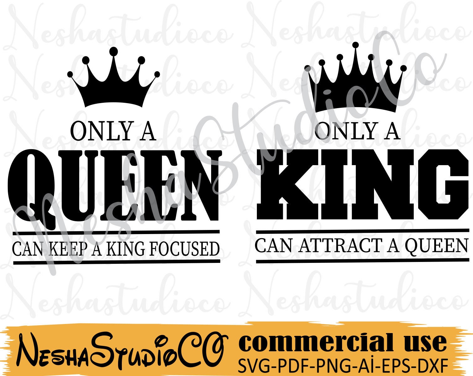 Only a King Can Attract a Queen Svgonly a Queen Can Ceep a 