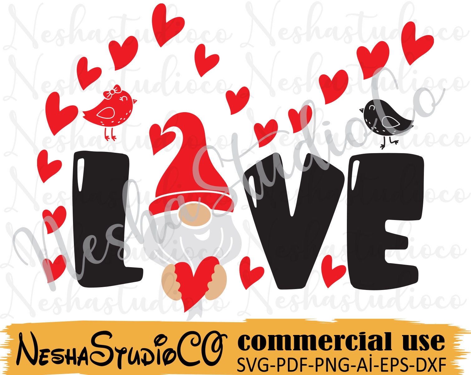 Download Love Gnome svg Valentines Day svg Gnomes svg Gnome svg | Etsy