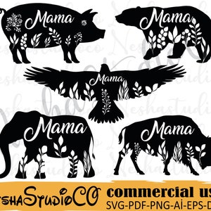 Animal mama bundle svg,mama svg,Mom svg,Mother name svg,Mom svg,Mom silhouette,Mom svg For Shirt,Mom Coffee Mug Svg,mama clipart,mama png