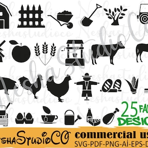 Farm SVG Bundle,Farm SVG,Farmer svg,Farm Tractor Vector,Farm Clipart,Farm Cut Files For Silhouette, Files for Cricut, Svg, Dxf, Png, Eps,